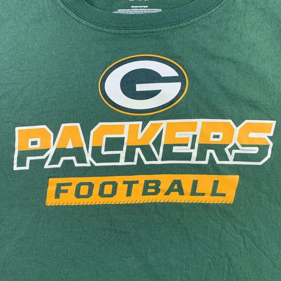 Green Bay Packers Shirt Mens Extra Large Yellow White NFL Football Team Apparel - Picture 3 of 7